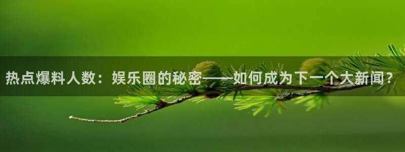 黑料网 每日黑料：热点爆料人数：娱乐圈的